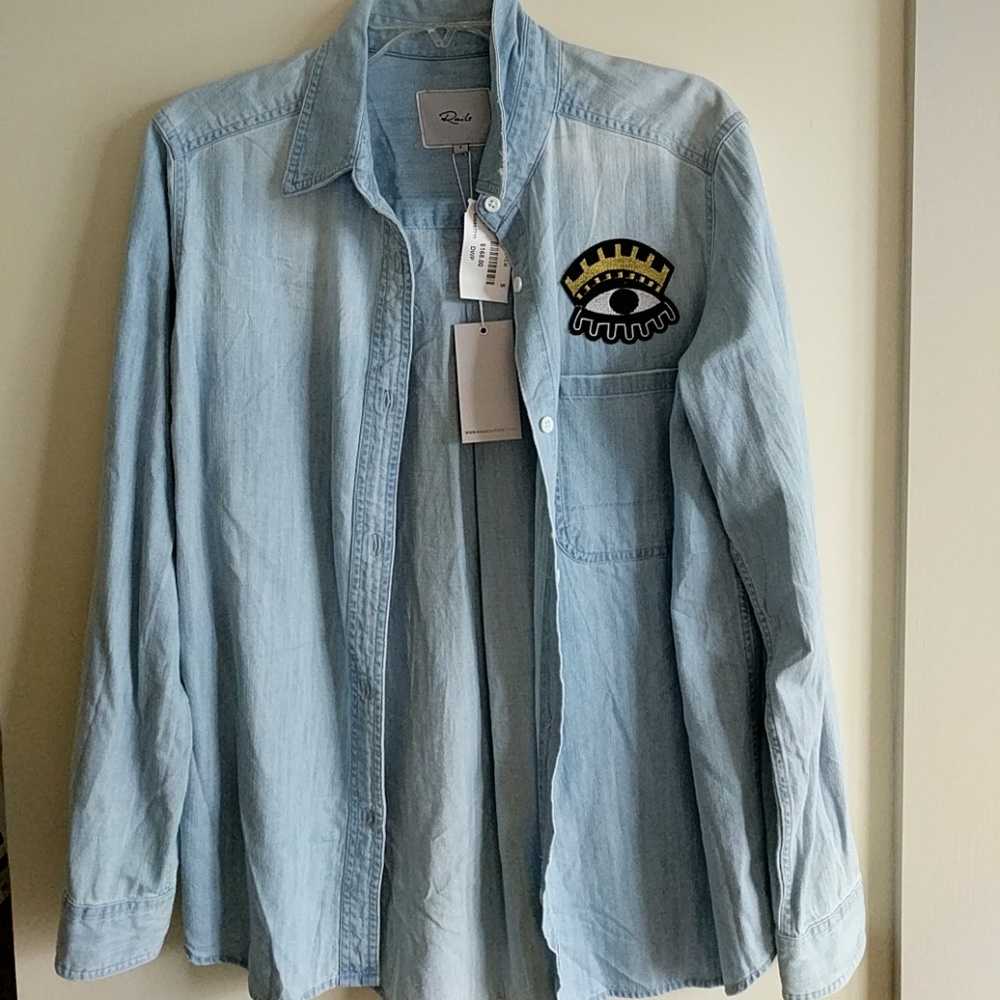 Chambray Long Shirt by Rails!